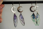 Lade das Bild in den Galerie-Viewer, Pixiedust Moon Earrings silver - different colours
